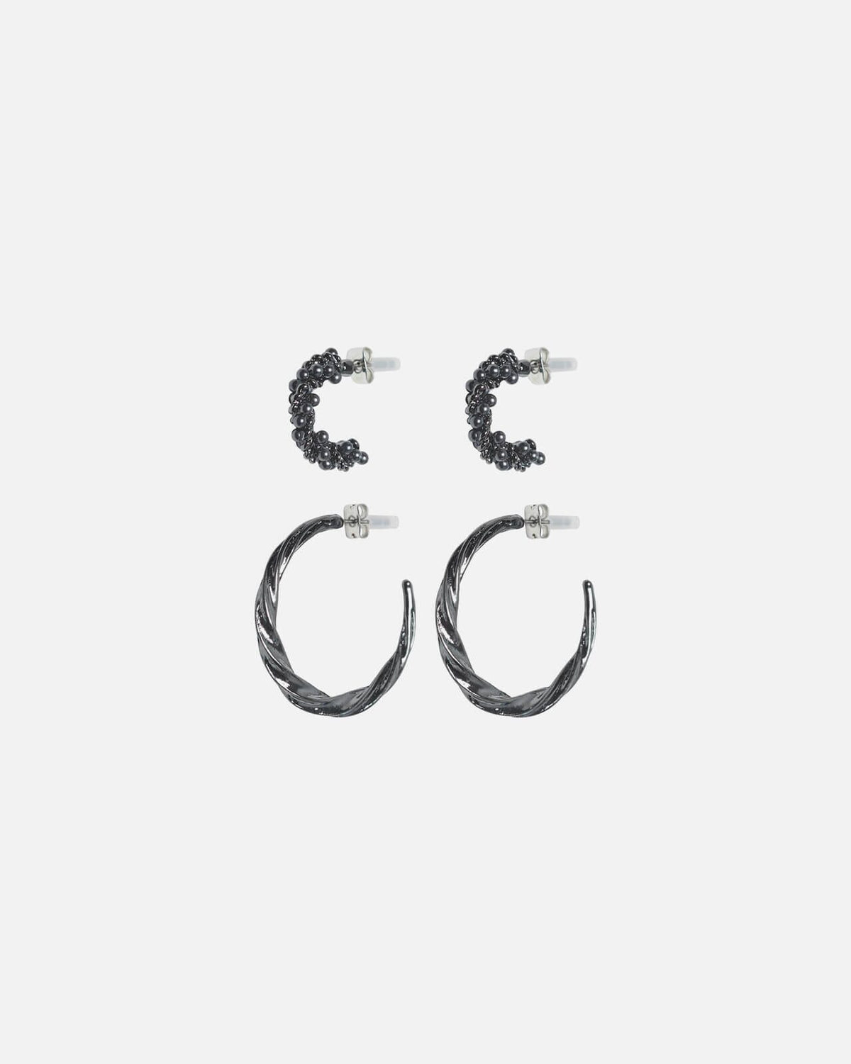 ONLY Øreringer Luella 2-pack Earring Accessories - Magnet/ Gun Metal