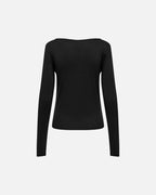 ONLY Topp Felina L/S Tight Boatneck - Black