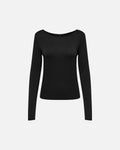 ONLY Topp Felina L/S Tight Boatneck - Black