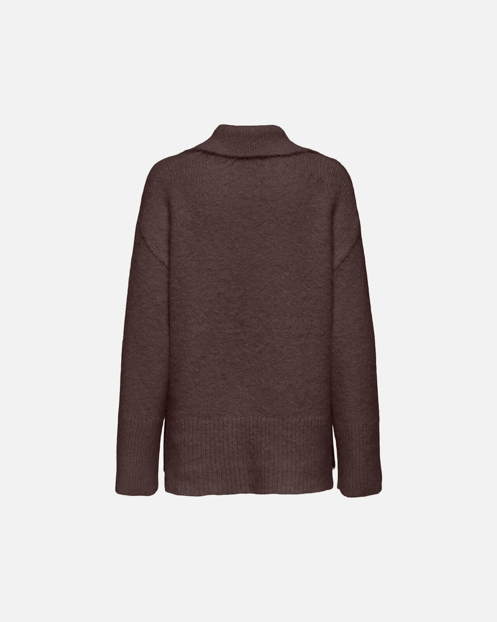 ONLY Strikkegenser Maggie Polo - Seal brown/ Melange