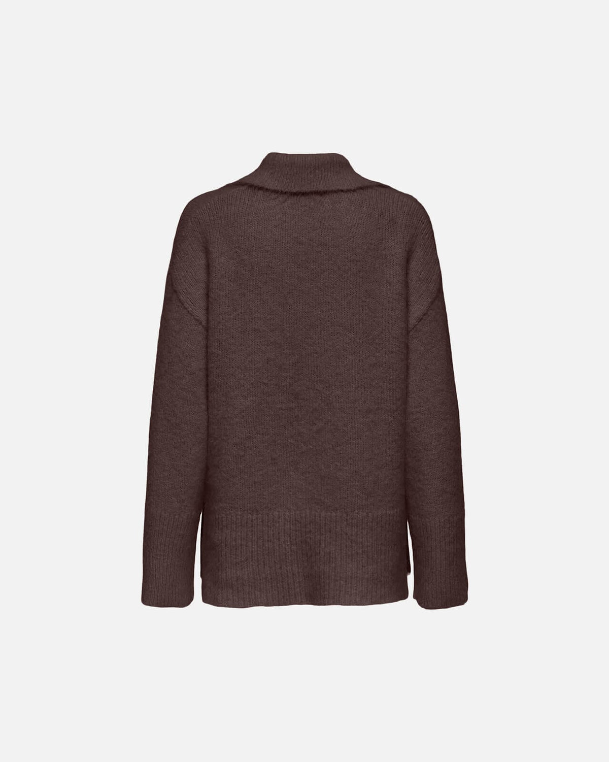ONLY Strikkegenser Maggie Polo - Seal brown/ Melange