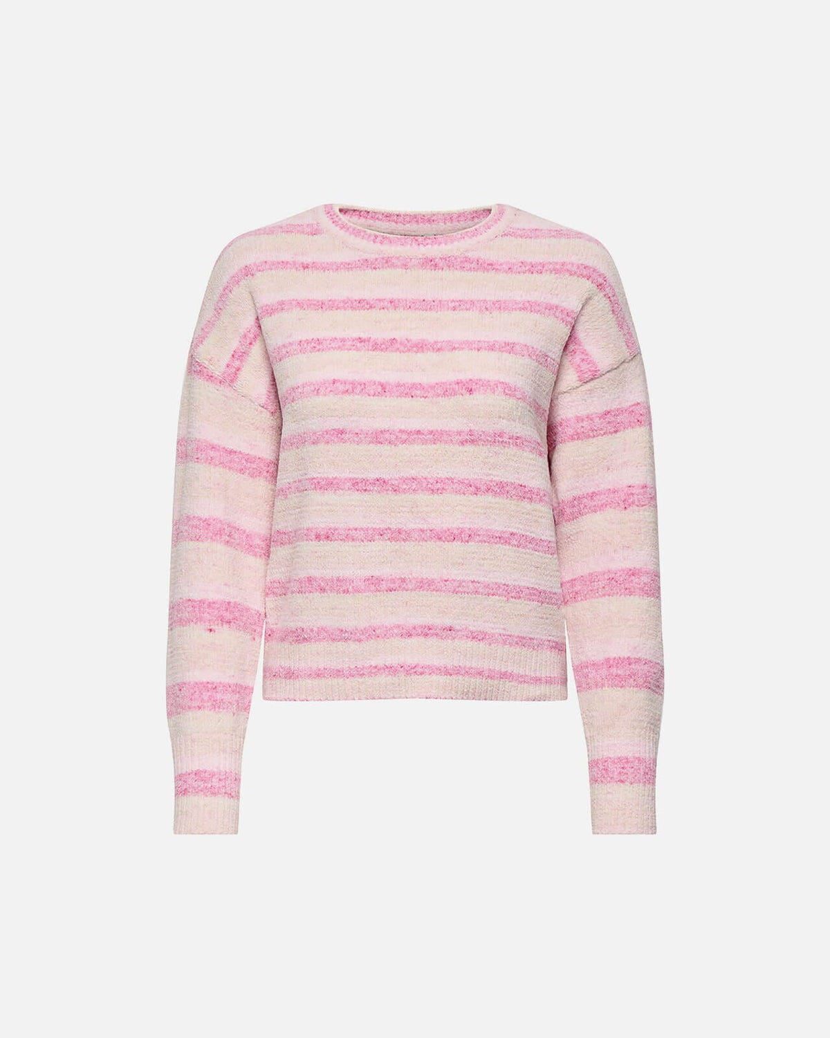 ONLY Genser Johanna LS O-neck - Pink Yarrow Romace Rose/ Birch