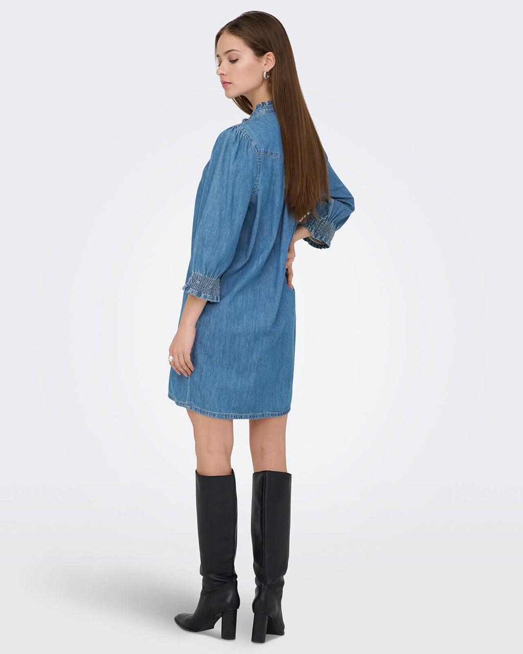 ONLY Denimkjole Raya 3/4 - Medium Blue Denim