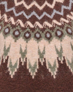 ONLY Strikkegenser Reykja LS Fair Isle O-neck - Coffee Bean/ Fair Isle/Smokey O/ Silver Mel.