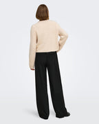 ONLY Strikket Cardigan Zaggie LS Button CC Knit - Birch Melange/ Pearl button