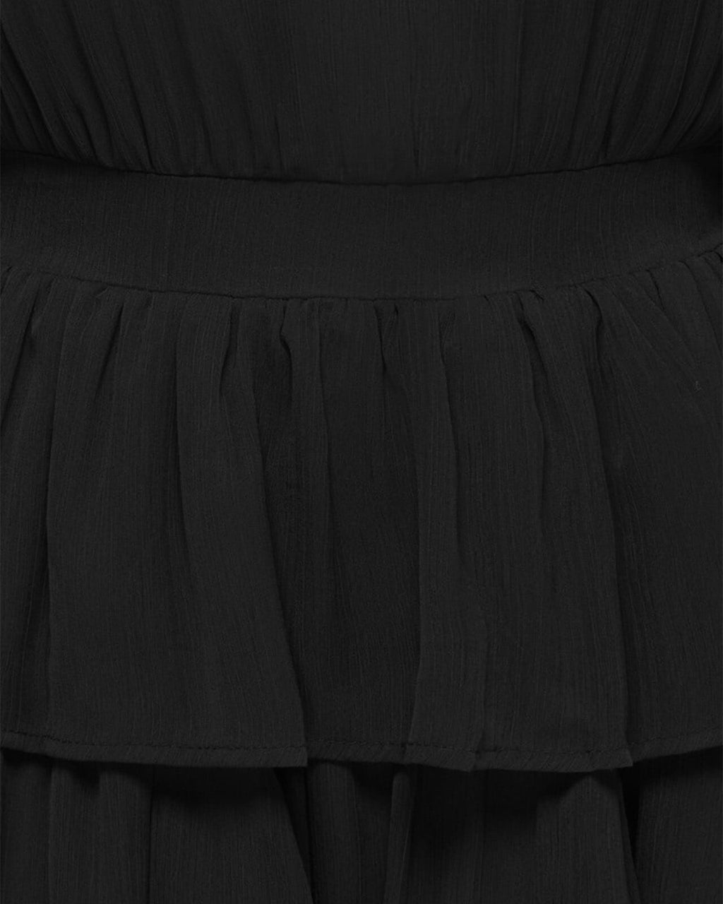 ONLY Kjole Eldrisa LS Short Ruffle - Black