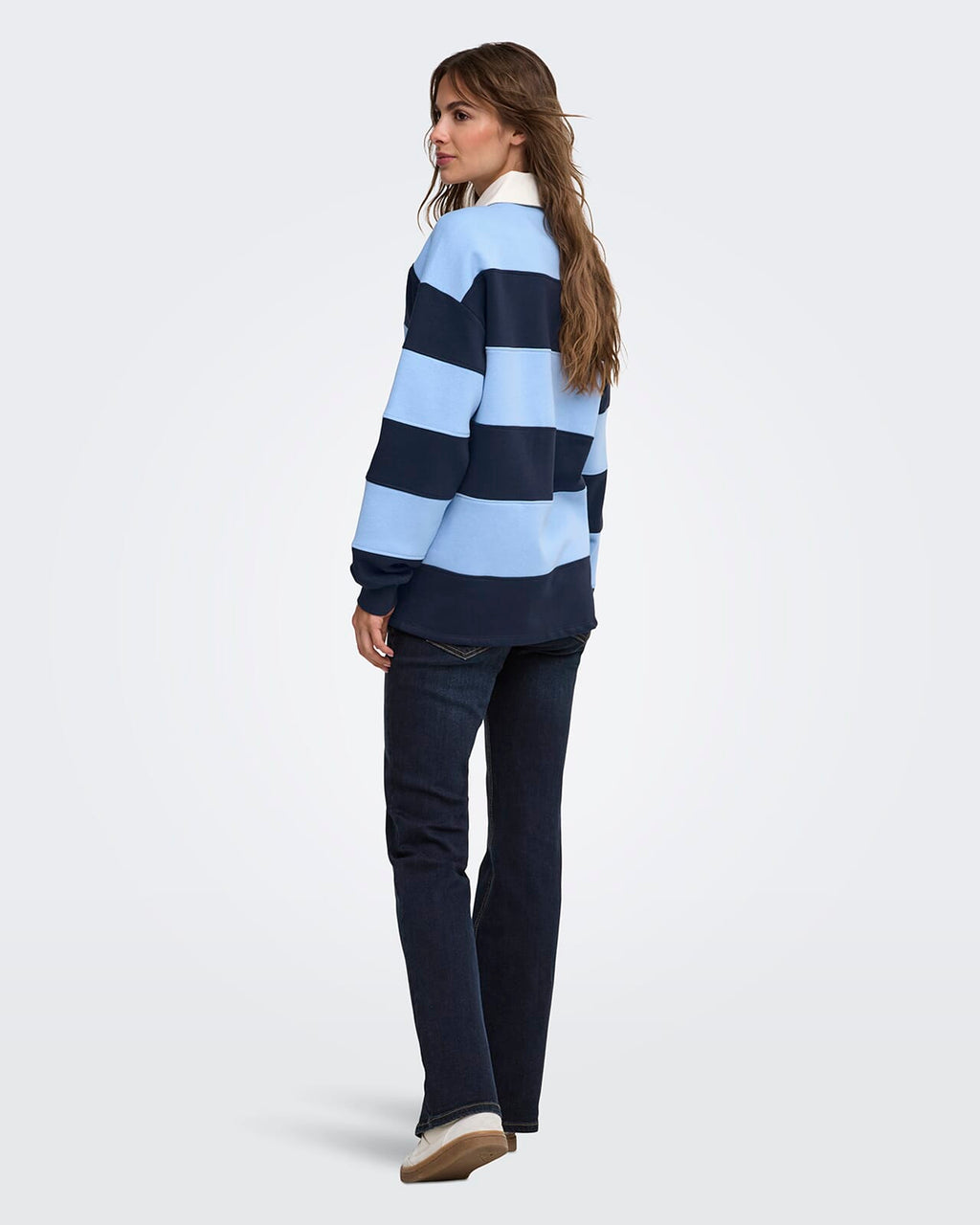 ONLY Pologenser Nara L/S Polo - Bel Air Blue Night sky + cd collar