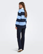 ONLY Pologenser Nara L/S Polo - Bel Air Blue Night sky + cd collar