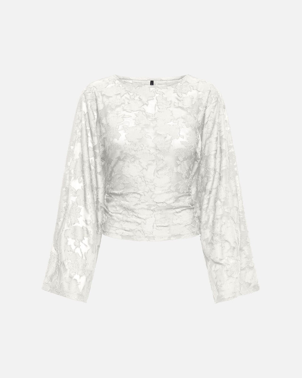 ONLY Topp Nadia L/S Ruching - Cloud Dancer