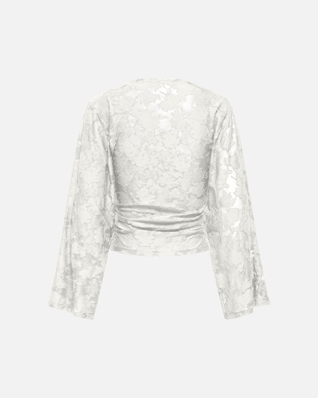 ONLY Topp Nadia L/S Ruching - Cloud Dancer