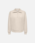 ONLY Collegegenser Coralie L/S Button Collar - Birch/ Silver buttons