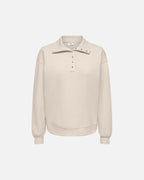 ONLY Collegegenser Coralie L/S Button Collar - Birch/ Silver buttons
