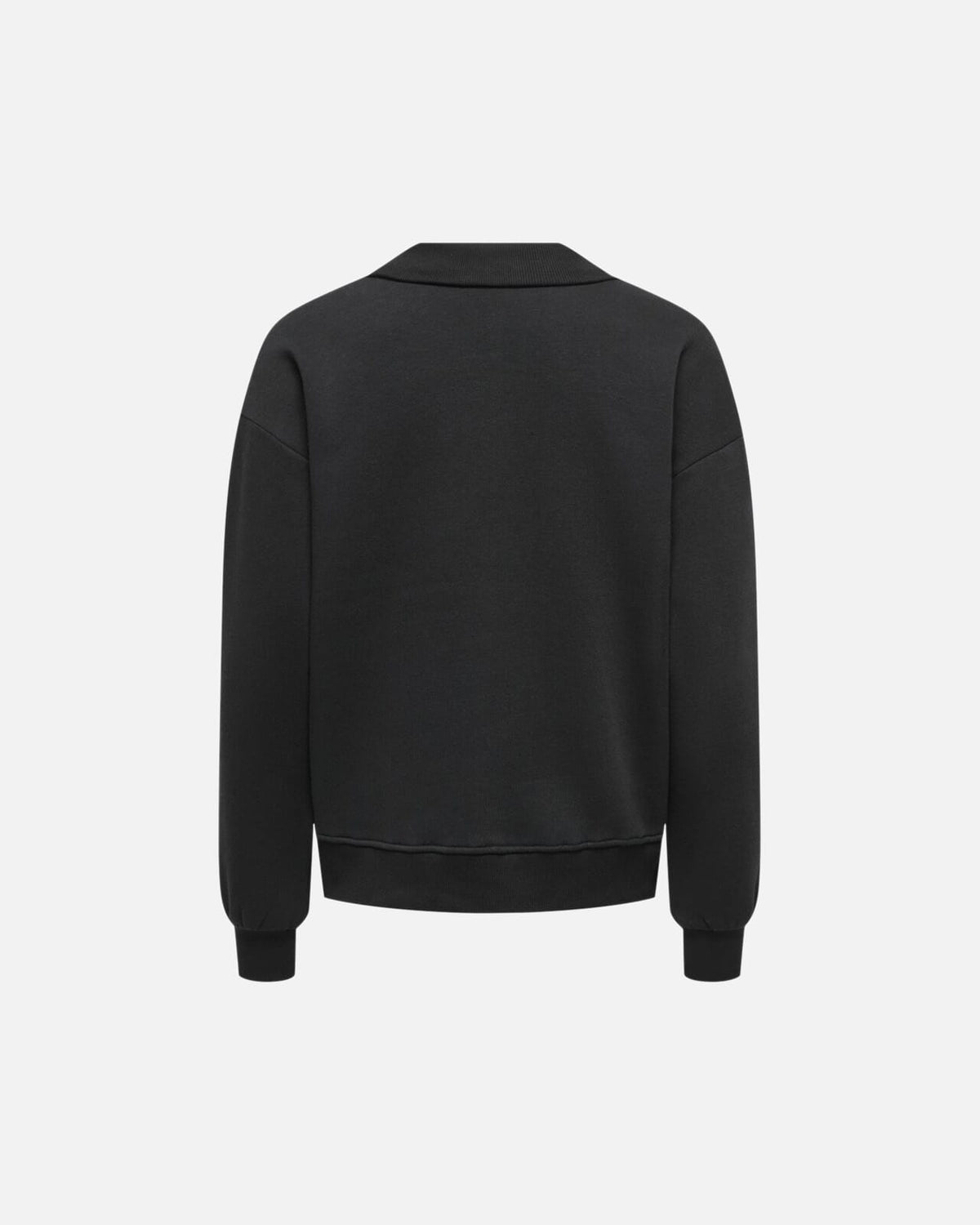 ONLY Collegegenser Coralie L/S Button Collar - Black/ Silver buttons