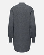 ONLY Strikkekjole Olivia LS High Neck - Dark Grey Melange
