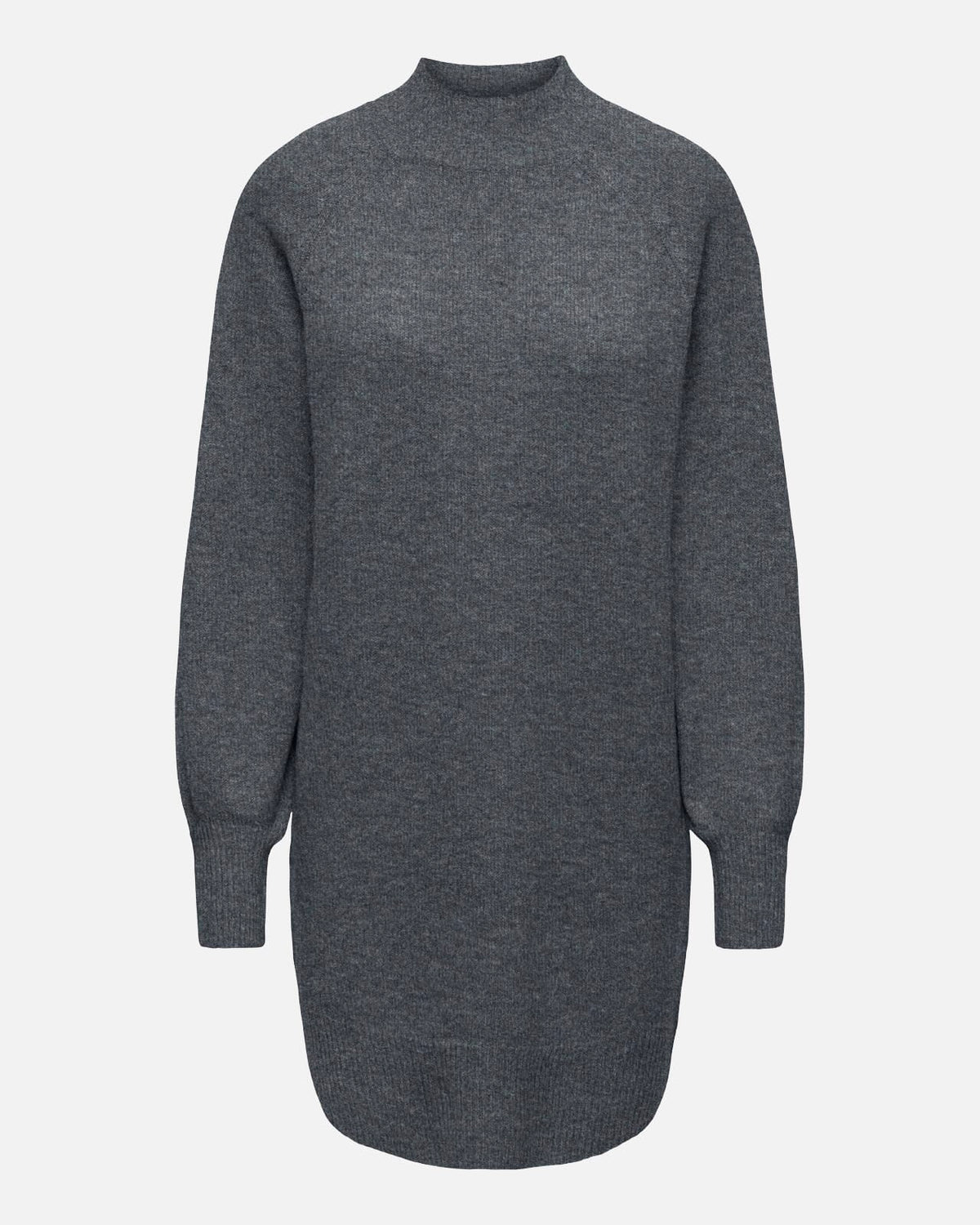 ONLY Strikkekjole Olivia LS High Neck - Dark Grey Melange