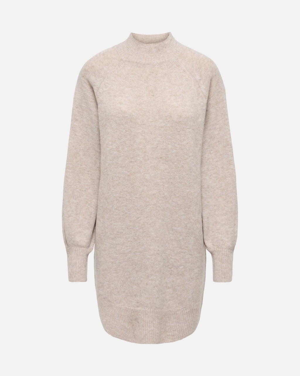 ONLY Strikkekjole Olivia LS High Neck - Humus Melange