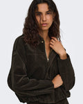 ONLY Bomberjakke Moon-Flora L/S Cord Bomber - Chocolate Brown