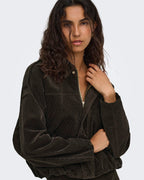 ONLY Bomberjakke Moon-Flora L/S Cord Bomber - Chocolate Brown