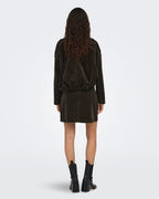 ONLY Bomberjakke Moon-Flora L/S Cord Bomber - Chocolate Brown