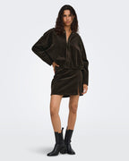 ONLY Bomberjakke Moon-Flora L/S Cord Bomber - Chocolate Brown