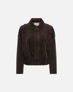 ONLY Bomberjakke Moon-Flora L/S Cord Bomber - Chocolate Brown