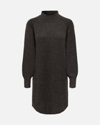 ONLY Strikkekjole Olivia LS High Neck - Molé Melange