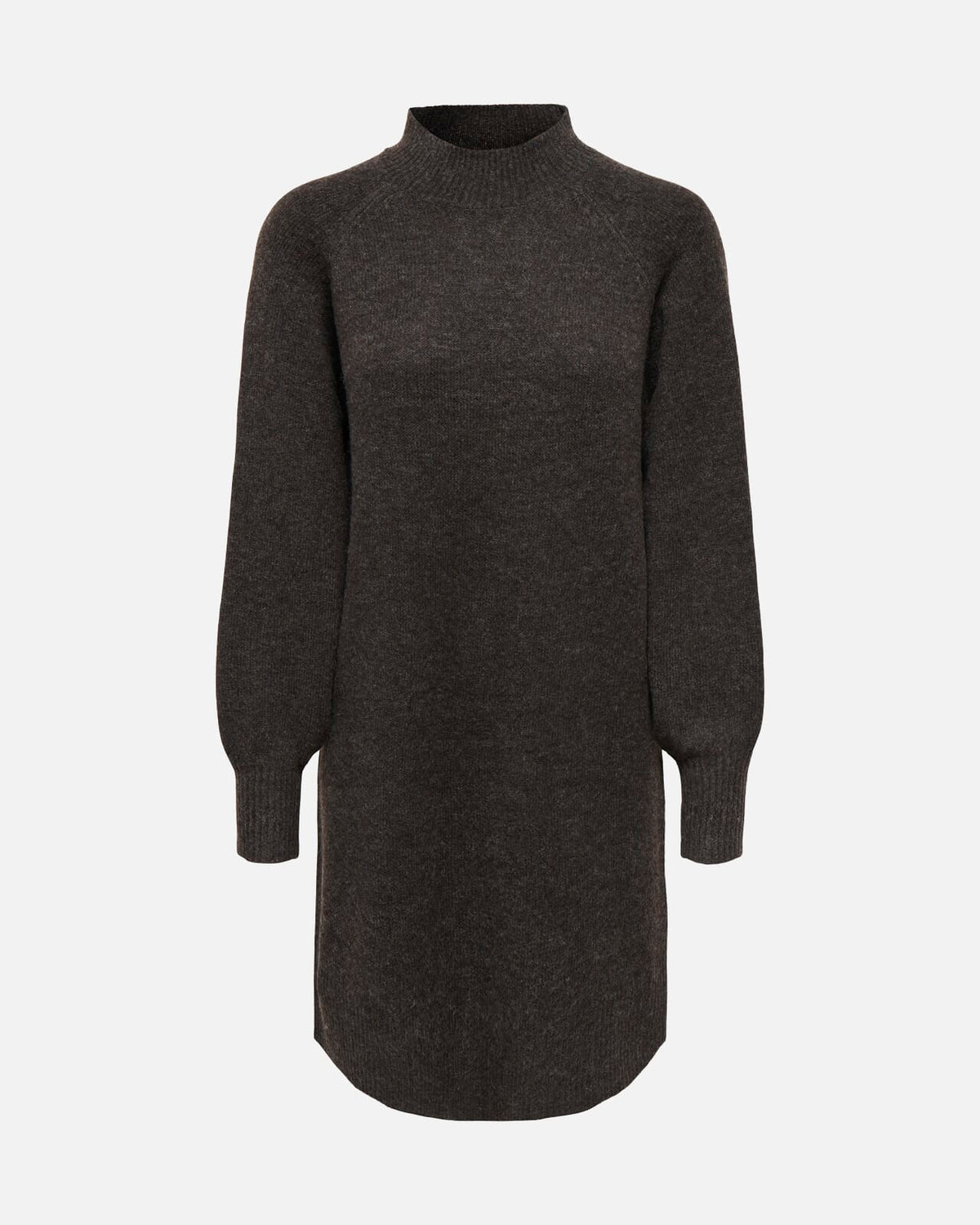 ONLY Strikkekjole Olivia LS High Neck - Molé Melange