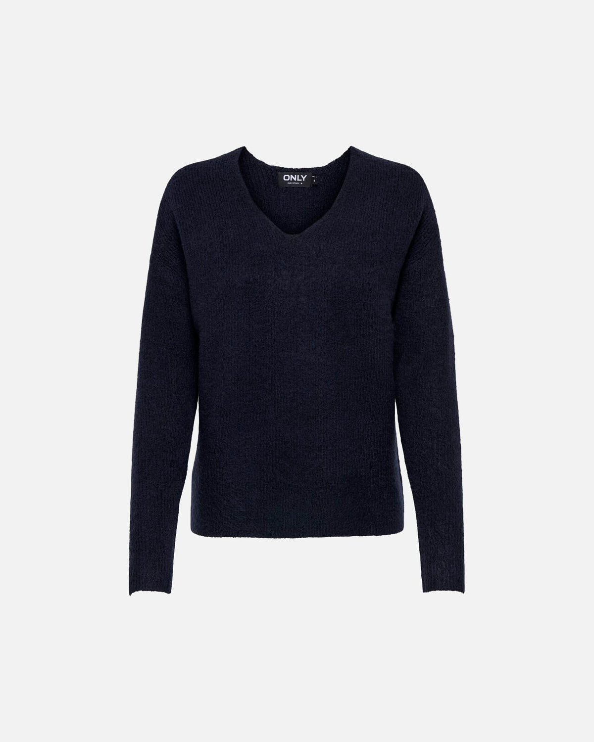 ONLY Strikkegenser Camilla V-neck L/S Pullover - Night Sky
