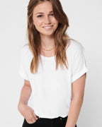 ONLY T-skjorte Moster S/S - White