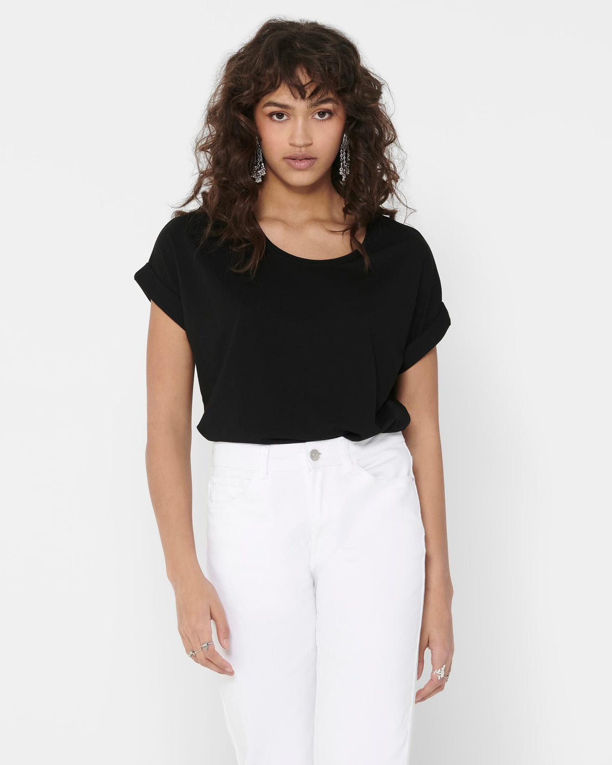 ONLY T-skjorte Moster S/S - Black/ Solid Black