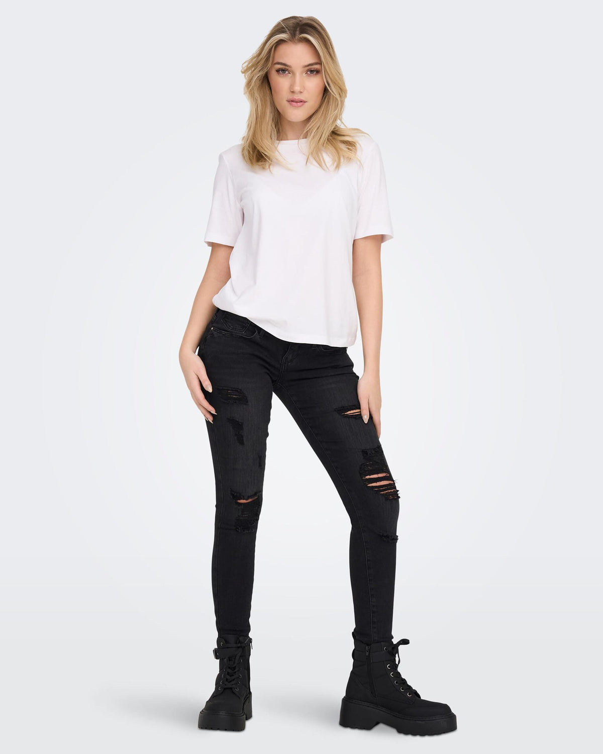 ONLY T-skjorte Only S/S - White