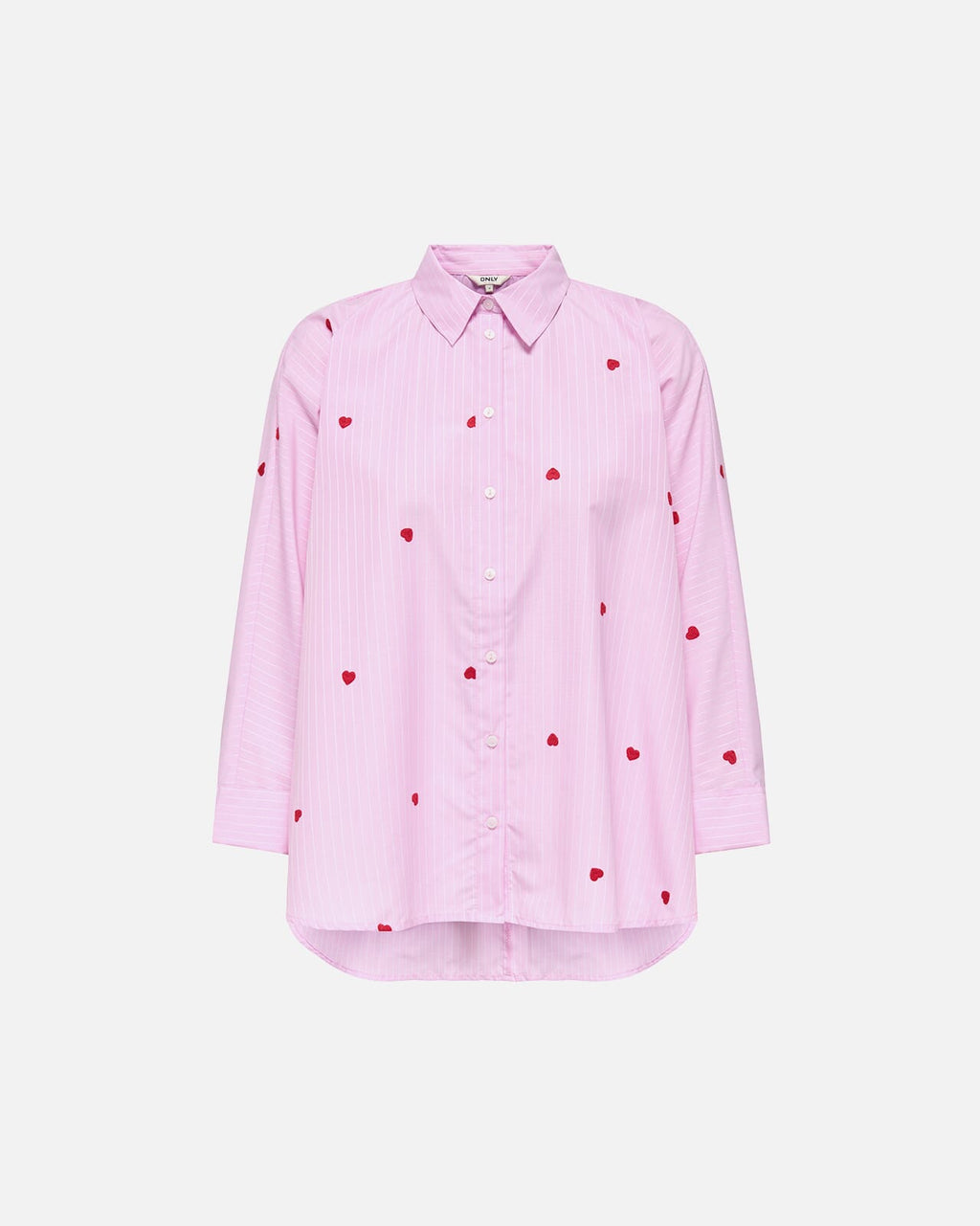 ONLY Skjorte New Lina Grace STR EMB - Lilac Sachet/ Bright White