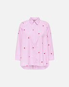 ONLY Skjorte New Lina Grace STR EMB - Lilac Sachet/ Bright White