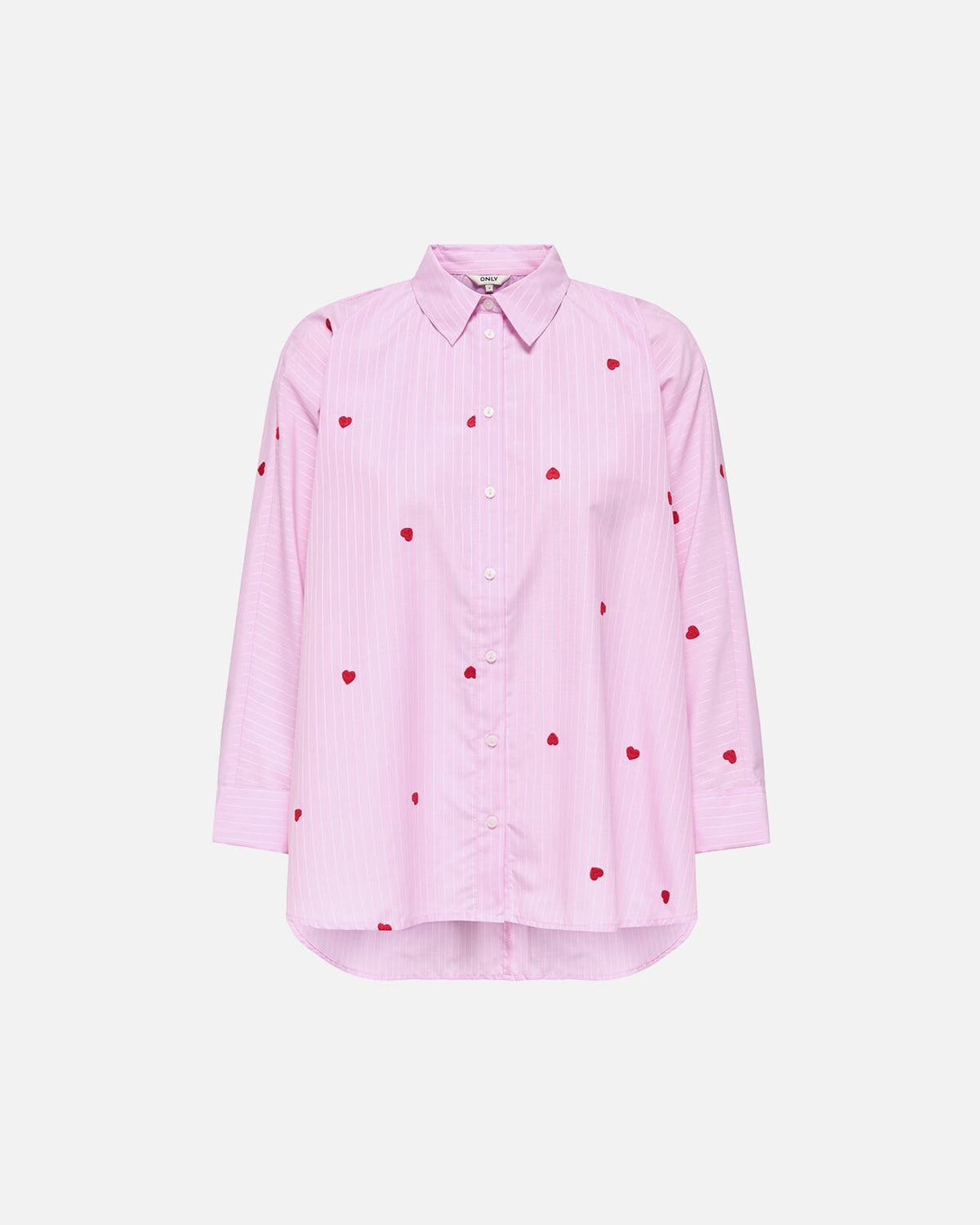 ONLY Skjorte New Lina Grace STR EMB - Lilac Sachet/ Bright White