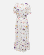 ONLY Midikjole Chianti S/S Long - Cloud Dancer/ Favorite Flower