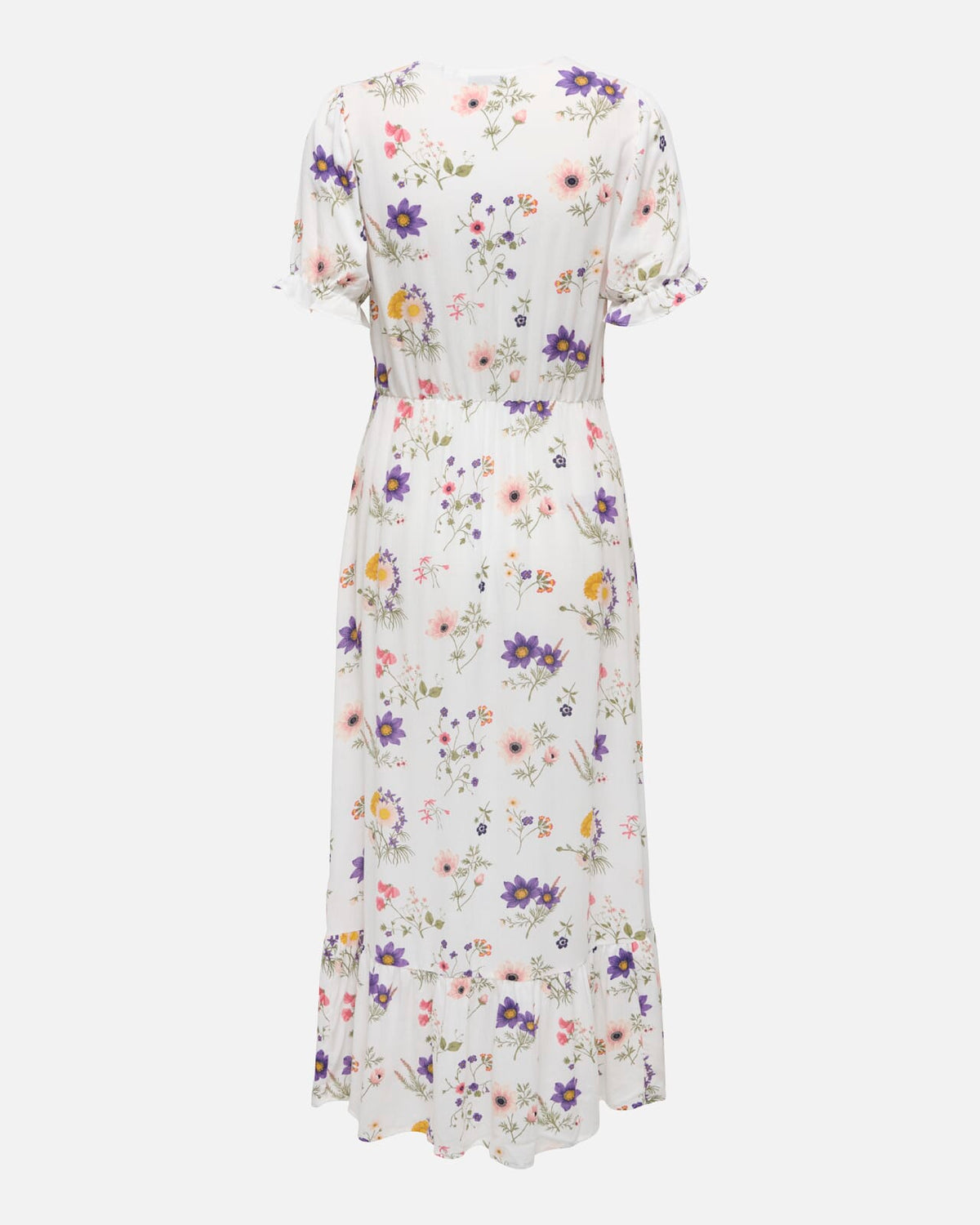 ONLY Midikjole Chianti S/S Long - Cloud Dancer/ Favorite Flower