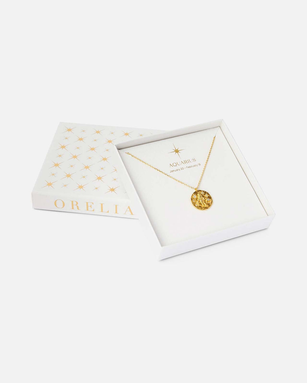 Orelia Kjede Zodiac Aquarius/ Vannmannen - Gold