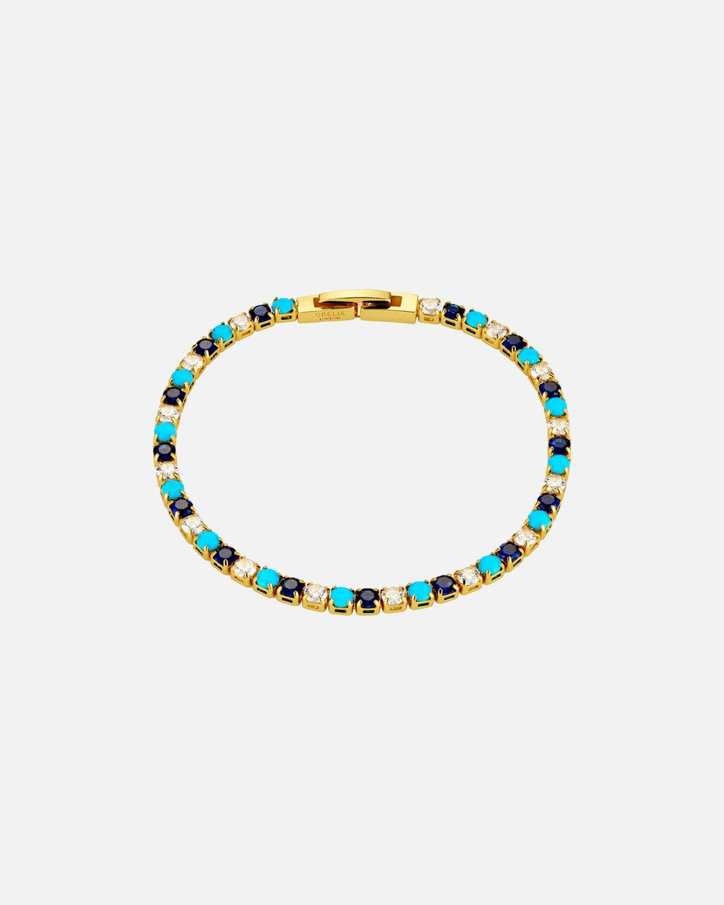 Orelia Armbånd Mixed Blue And Crystal - Gold