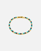 Orelia Armbånd Mixed Blue And Crystal - Gold