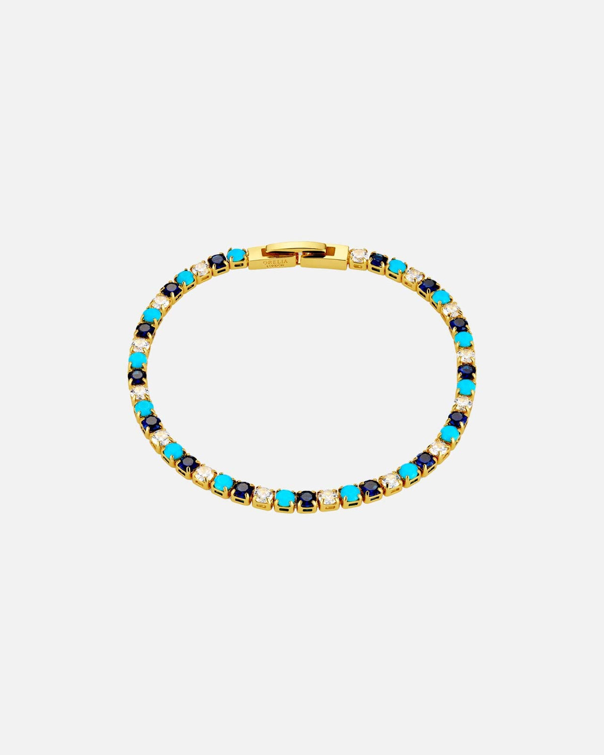 Orelia Armbånd Mixed Blue And Crystal - Gold