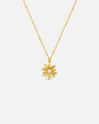 Orelia Kjede Crystal Daisy Charm - Gold