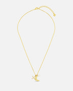 ORELIA Kjede Moon & Crystal Star Cluster - Pale Gold