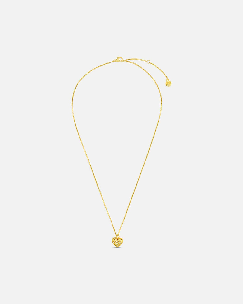 Orelia Kjede Crystal Starburst Heart Charm Necklace - Gold