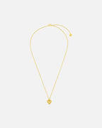 Orelia Kjede Crystal Starburst Heart Charm Necklace - Gold
