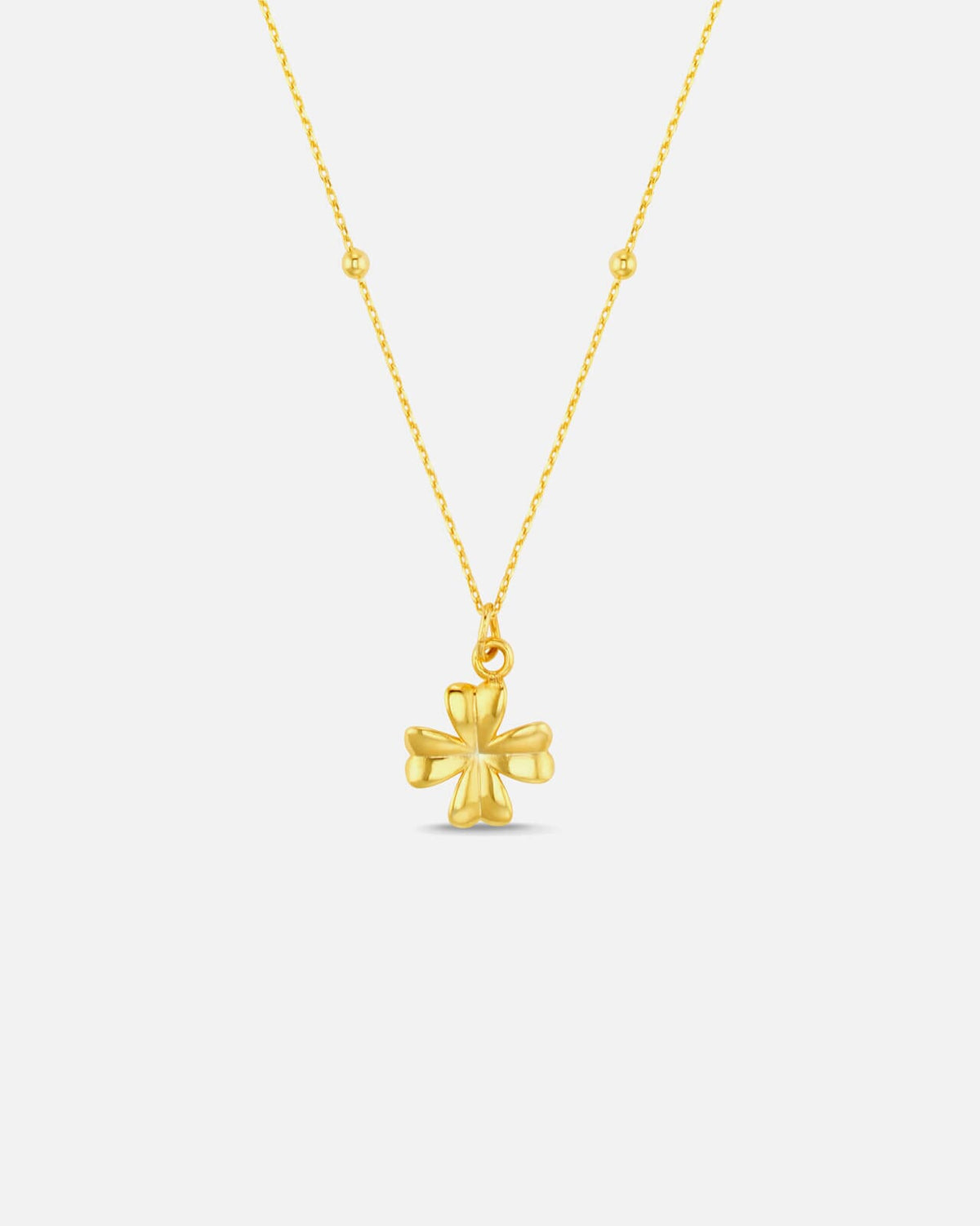 ORELIA Kjede Clover Charm Necklace - Gold