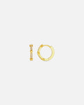 Orelia Øreringer Fine Pave & Star Stationed Huggie Hoops - Pale Gold