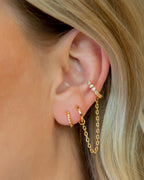 Emilia By Bon Dep Øreringer X-small twisted hoops - Gold