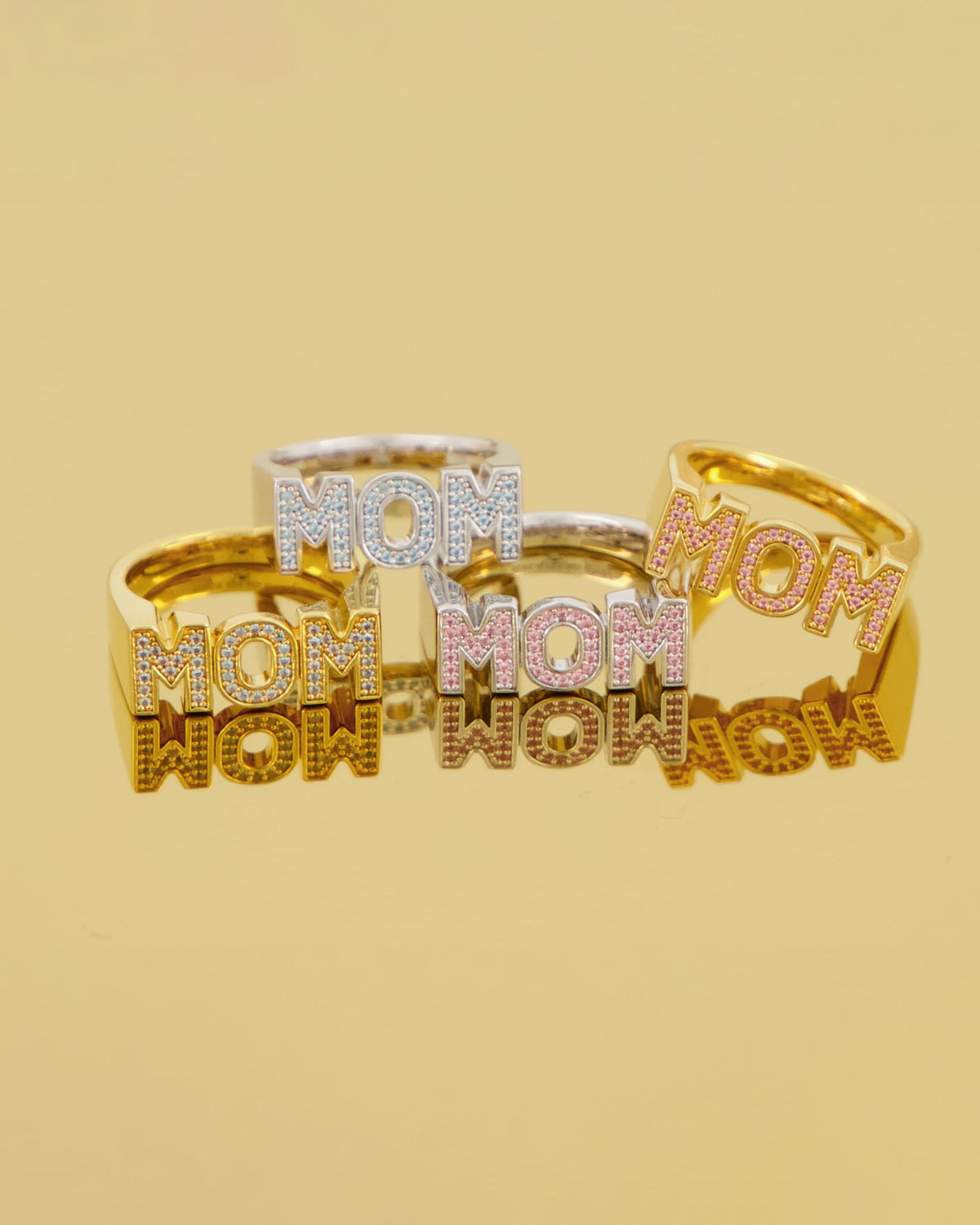 Maria Black Ring Mom - Pink/ Silver