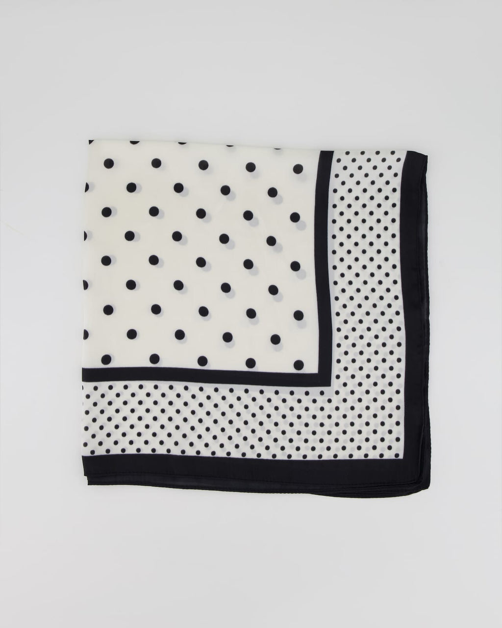 FLOYD Satengskjerf Hollyn - Offwhite/ Black