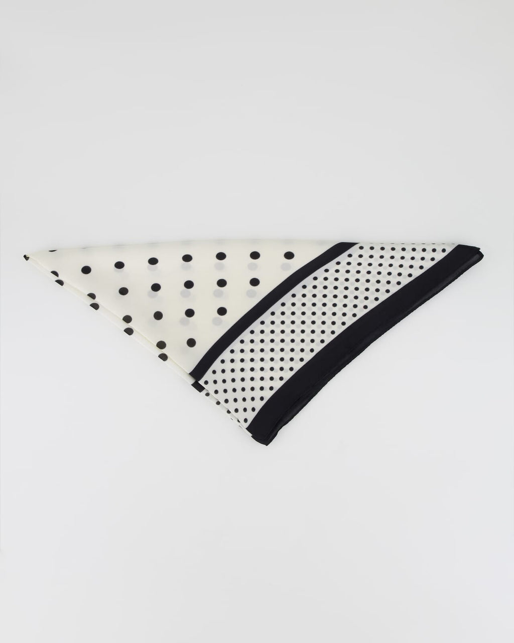 FLOYD Satengskjerf Hollyn - Offwhite/ Black